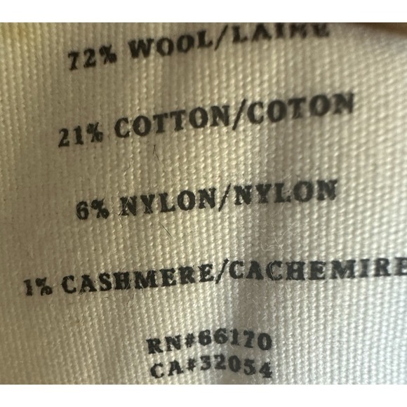 Anthropologie Sparrow Wool Blend Long Cardigan Sweater Gray Red Striped M - Picture 4 of 7